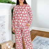 Mary Square | Annie Pajama Set - Santa Baby Red
