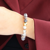 BuDhaGirl | Melange Beaded Bracelet - Taupe/Brown