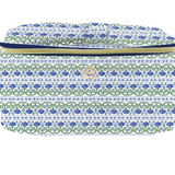 Mary Square | Kiss and Make Up Floral Foulard Cosmetic Bag - Navy