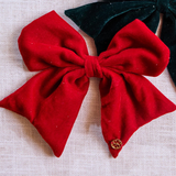 Mary Square | Velvet Red Magnetic Bow - Final Sale