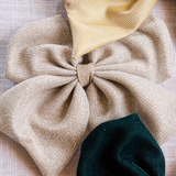 Mary Square | Metallic Silver Magnetic Bow - Final Sale