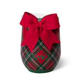 SWIG | Christmas Plaid Stemless Wine Cup 12 OZ - Final Sale