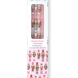 SWIG | Sugar Plum Soldiers + Light Pink Glitter Resuable Straw Set - Final Sale