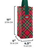 SWIG | Christmas Plaid Wine Reusable Tote - Final Sale