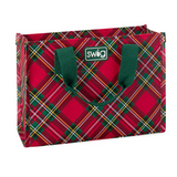 SWIG | Christmas Plaid Small Reusable Tote - Final Sale