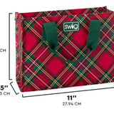 SWIG | Christmas Plaid Small Reusable Tote - Final Sale