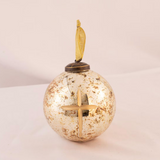 Cruix Glass Ball Ornament Burnt Silver/Gold - Final Sale