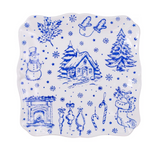 Winter Toile Square Platter - Final Sale