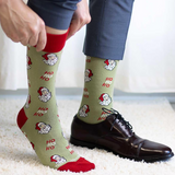 Men's Green/Red HoHoHo Santa Socks - Final Sale