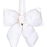 Evelyn White Bow Ornament - Final Sale