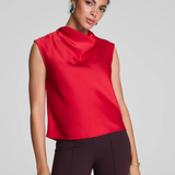 SPANX | Silky Smooth Cowl Neck Sleeveless Top - Spanx Red