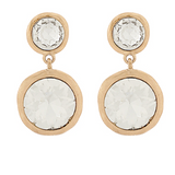 Clear Round Dome Drop Earring - Final Sale
