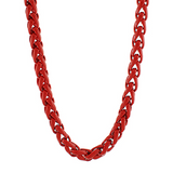 Aluminum Chain Necklace - Red