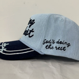 Trying My Best Blue Corduroy Hat - Final Sale