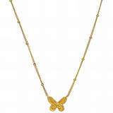 Butterfly No Rhinestones Necklace - Final Sale