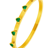 Emerald Hearts Bracelet - Final Sale