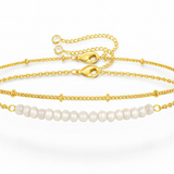 Pearl + Gold Double Bracelet - Final Sale