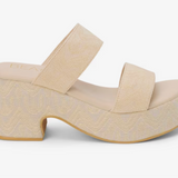 Ocean Avenue Wedge - Beige Multi
