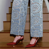 BAYEAS | Shawn Retro High Rise Wide Leg Pant - Light Blue