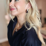 Tortoise Simple Stone Earring - Final Sale