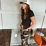 Raechel MR Barrel Slung Pants - Camo