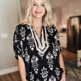 Botanical Dreams Top - Black