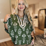 Botanical Dreams Top - Olive