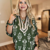 Botanical Dreams Top - Olive