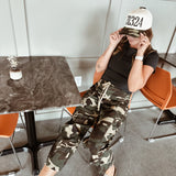 Raechel MR Barrel Slung Pants - Camo