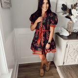 Fall To The Fullest Dress - Black