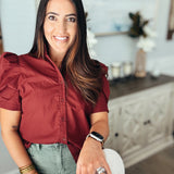 The Elan Top Burgundy