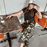 Raechel MR Barrel Slung Pants - Camo