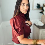 The Elan Top Burgundy