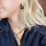 Tortoise Simple Stone Earring - Final Sale