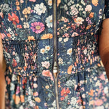 Mady Classic Floral Dress - Navy