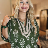 Botanical Dreams Top - Olive