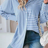 Plaid Button Up Long Sleeve Shirt