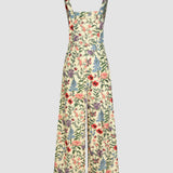 Floral Wide Leg Overalls