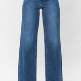 Judy Blue Full Size Double Button Wide Leg Jeans