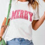 MERRY Round Neck Short Sleeve T-Shirt