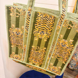 Tigers Strike Green Quilted Tote - Final Sale