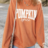 Letter Graphic Long Sleeve Sweatshirt