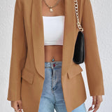 Shawl Collar Long Sleeve Blazer