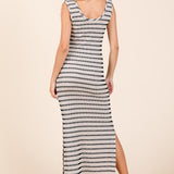 Mittoshop Striped Scoop Neck Sleeveless Maxi Dress