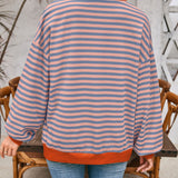 Lovelet Contrast Striped Long Sleeve Sweatshirt