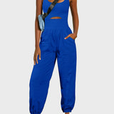 Cutout Scoop Neck Wide Strap Jumpsuit