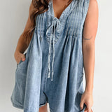 Tied Romper with Pockets