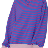 Lovelet Contrast Striped Long Sleeve Sweatshirt