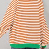 Lovelet Contrast Striped Long Sleeve Sweatshirt