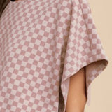 Annie Wear Checkered Round Neck Short Sleeve T-Shirt